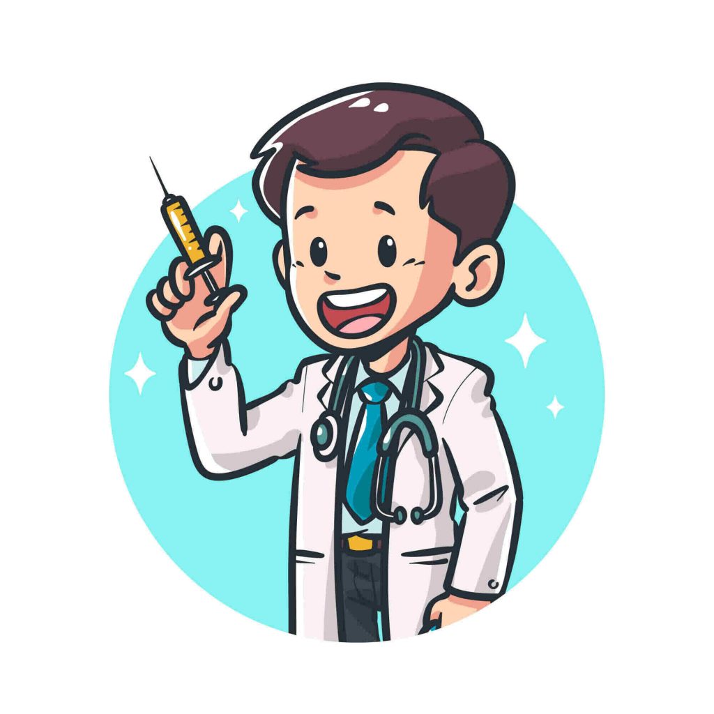 Little doctor with injection